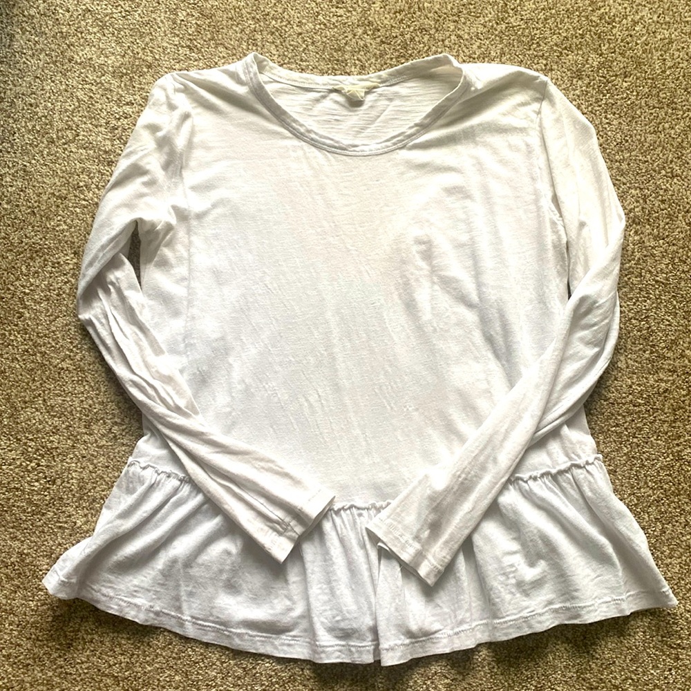 Caslon long sleeved peplum tee